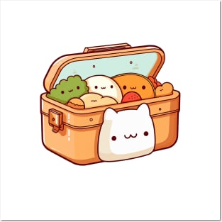 Kawaii bento box with cute food Posters and Art